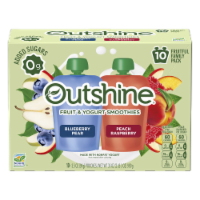 Outshine® Fruit & Yogurt Smoothie Pouches - Blueberry Pear & Peach Raspberry Perspective: Main