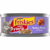 Purina® Friskies® Prime Filets Turkey Dinner in Gravy Wet Cat Food Case Perspective: Main