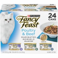 Fancy Feast Marinated Morsels Poultry & Beef Wet Cat Food Variety Pack (24) 3 oz Cans Perspective: Main