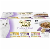 Fancy Feast Poultry & Beef Sliced Collection Gravy Wet Cat Food Variety Pack Perspective: Main