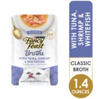 Purina Fancy Feast Broths Wet Cat Food Complement Tuna, Shrimp & Whitefish Perspective: Main