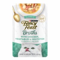 Purina Fancy Feast Broths Wet Cat Food Complement Classic Chicken, Vegetables & Whitefish Perspective: Main
