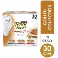 Purina Fancy Feast Gravy Lovers Poultry and Beef Grilled Wet Cat Food Variety Pack Perspective: Main