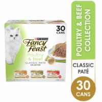 Purina Fancy Feast Poultry & Beef Classic Pate Wet Cat Food Variety Pack Perspective: Main