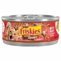 Purina Friskies Extra Gravy Chunky Wet Cat Food in Savory Gravy Beef Perspective: Main