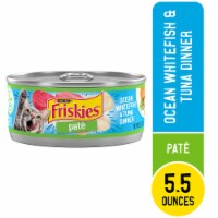 Purina Friskies Wet Cat Food Pate Ocean Whitefish & Tuna Dinner Perspective: Main