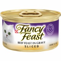 Purina Fancy Feast Sliced Beef Feast in Gravy Wet Cat Food - Pull Top Can Perspective: Main