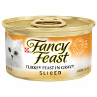 Purina Fancy Feast Sliced Wet Cat Food in Gravy Turkey Feast Perspective: Main