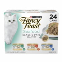 Purina Fancy Feast Seafood Classic Pate Wet Cat Food Variety Pack Perspective: Main