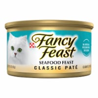 Purina Fancy Feast Classic Pate Wet Cat Food Seafood Feast Perspective: Main