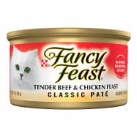 Purina Fancy Feast Classic Pate Wet Cat Food Tender Beef & Chicken Feast Perspective: Main