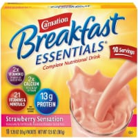 Nestle Carnation Breakfast Essentials Complete Nutritional Drink Strawberry 1.26 oz. 60 Ct