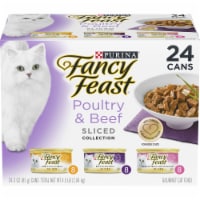 Purina Fancy Feast Poultry & Beef Sliced Collection Gourmet Wet Cat Food Variety Pack Perspective: Main