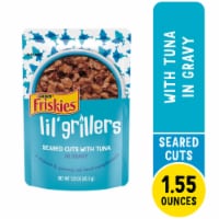 Purina Friskies Lil' Grillers Wet Cat Food Lickable Cat Treats Seared Cuts With Tuna in Gravy Perspective: Main