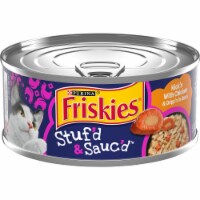 Friskies Stuf'd & Sauc'd Kick'n with Chicken & Dripp'n in Gravy Adult Wet Cat Food Perspective: Main
