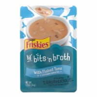 Purina Friskies Lickable Cat Food Toppers Bits ‘n Broth With Flaked Tuna in a Dreamy Broth Perspective: Main
