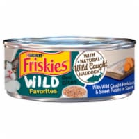 Friskies Wild Favorites Mini Bites With Wild Caught Haddock & Sweet Potato in Sauce Wet Cat Food Perspective: Main