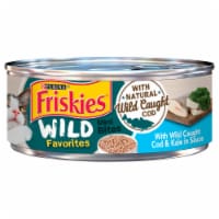 Friskies® Wild Favorites Mini Bites With Wild Caught Cod & Kale in Sauce Wet Cat Food Perspective: Main