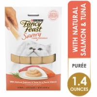 Purina Fancy Feast Savory Puree Naturals Cat Treats with Natural Salmon & Tuna in Demi-Glace Perspective: Main