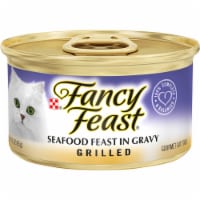 Purina® Fancy Feast® Grilled Seafood Feast in Gravy Wet Cat Food Perspective: Main