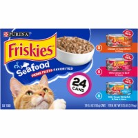 Purina Friskies Seafood Prime Filet Favorites Wet Cat Food Variety Pack Perspective: Main