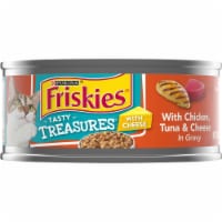 Friskies Tasty Treasures with Chicken Tuna & Cheese in Gravy Wet Cat Food Perspective: Main