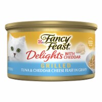 Purina Fancy Feast Delights Wet Cat Food Grilled Tuna & Cheddar Cheese Feast in Gravy Perspective: Main