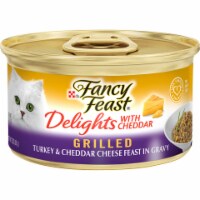 Purina Fancy Feast® Delights Grilled Turkey & Cheddar Cheese in Gravy Wet Cat Food Case Perspective: Main