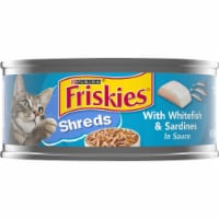 Purina® Friskies® Shreds Whitefish & Sardines in Sauce Wet Cat Food Case Sale Perspective: Main