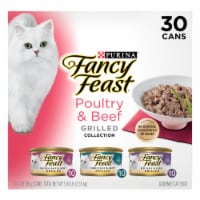 Purina Fancy Feast Poultry & Beef Grilled Wet Cat Food Variety Pack Perspective: Main