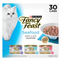 Purina Fancy Feast Grilled Wet Cat Food Seafood Collection in Wet Cat Food Variety Pack Perspective: Main