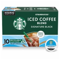 Starbucks K-Cup Coffee Pods Medium Roast Iced Coffee Blend Signature Black 100% Arabica Perspective: Main