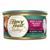 Purina Fancy Feast Medleys Beef & Pork Milanese with Carrots & Potatoes in Savory Juices Perspective: Main
