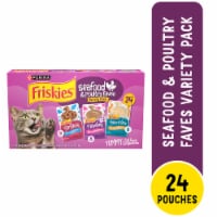 Friskies Lil Complements Variety Pack Lickable Gravy Cat Food Topper Seafood and Poultry Perspective: Main