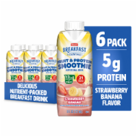Carnation Breakfast Essentials Smoothie Ready to Drink Strawberry Banana Protein Shake Multipack Perspective: Main