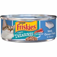 Friskies Tasty Treasures Ocean Fish with Bacon in Sauce Wet Cat Food Perspective: Main