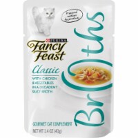 Fancy Feast Broths Classic Chicken & Vegetables Cat Food Compliment Perspective: Main