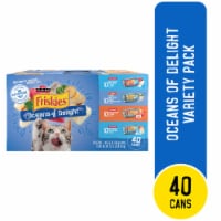 Purina Friskies Oceans of Delight Meaty Bits Wet Cat Food Variety Pack