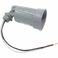 Bell 150W PAR38 Gray Single Bulb Weatherproof Outdoor Lampholder, Carded 5606-5