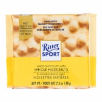 Ritter Sport White Chocolate Whole Hazelnut Candy Bar Perspective: Main