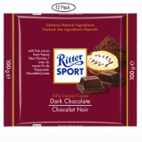 Ritter Sport Chocolate Bar - Bittersweet Chocolate - 50 Percent Cocoa