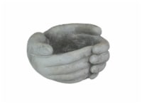 5.75 Inch Helping Hands Indoor/Outdoor Concrete Mini Plant Pot Planter / Candle Holder
