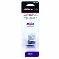 Monster Just Hook It Up Crimp-On RG6 Coaxial Connector 2 pc. - Total Qty: 1; Each Pack Qty: