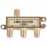 Monster Just Hook It Up 3 Way Coax Splitter 75 Ohm 900 mHz 1 pk - Total Qty: 4; Each Pack