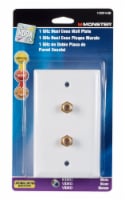 Monster Just Hook It Up White 1 gang Plastic Coaxial Wall Plate 1 pk - Total Qty: 1; Each