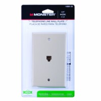Monster Cable Just Hook It Up Ivory 1 gang Plastic Coax/Phone Wall Plate 1 pk - Total Qty: 6;