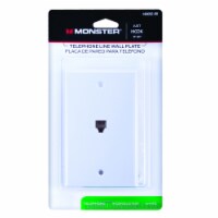 Monster Cable Just Hook It Up White 1 gang Plastic Coax/Phone Wall Plate 1 pk - Total Qty: 6;