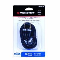 Monster Cable Just Hook It Up 6 ft. L Stereo Plug Cable Audio - Total Qty: 1; Each Pack Qty: