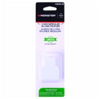 Monster Just Hook It Up White 2-Way In Line Coupler - Total Qty: 1