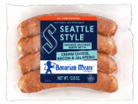 Bavarian Meats™ Seattle Style Bacon, Jalapeno & Cream Cheese Smoked Sausage Perspective: Main